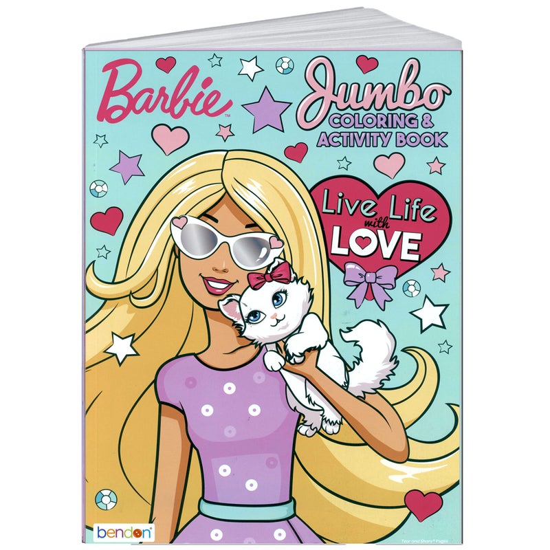 Lazy Days Barbie Live Life with Love Coloring and Activity Book - 96 Pages - Image 1